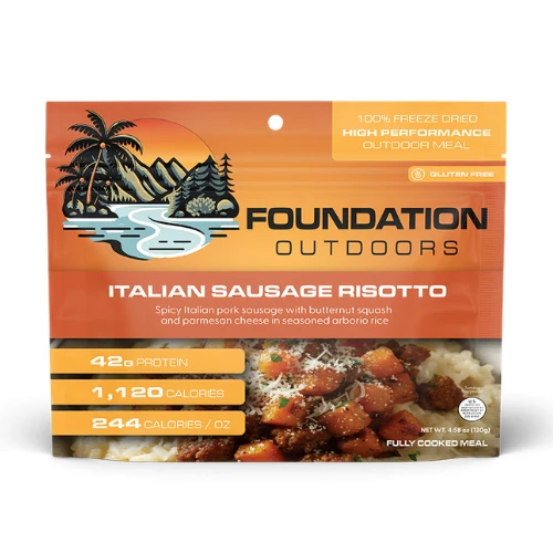 Spicy Italian Pork Sausage Risotto by Foundation Outdoors