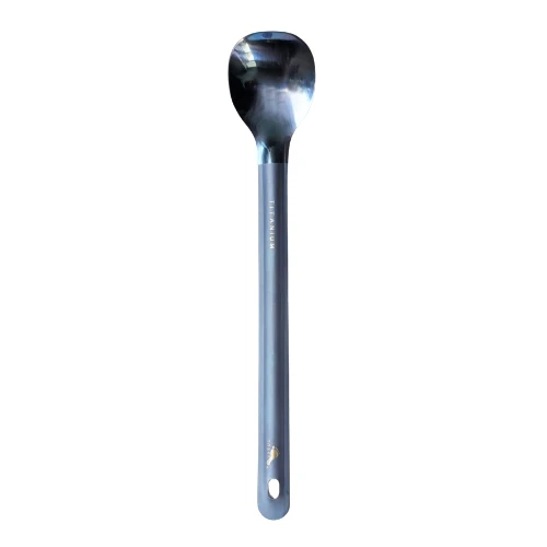 Titanium Long Handle Spoon with Polished Bowl by TOAKS - Image 2